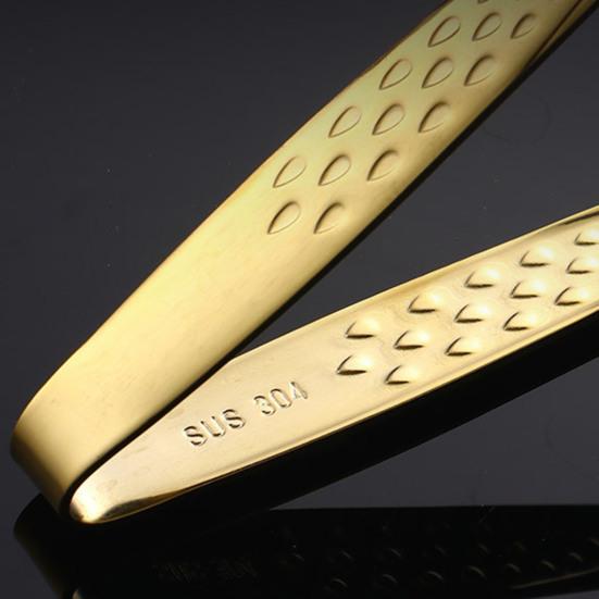 Lange Grillzange Edelstahl Barbecue Steak Clip Rutschfester Griff Küche Kochen