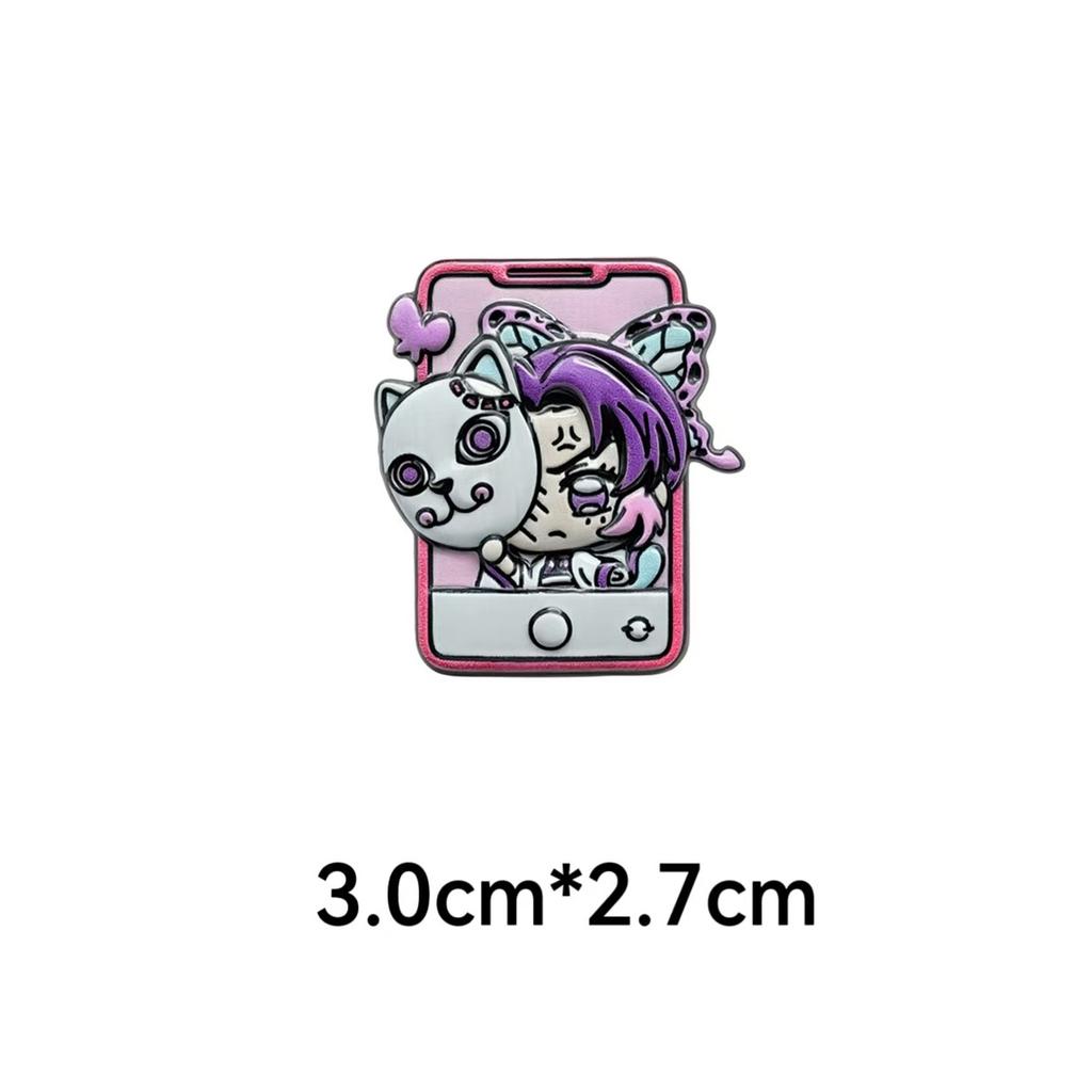 Demon Slayer Anime Brooch Q-Version Alloy Badge Tanjiro Nezuko Zenitsu for Clothes Bags