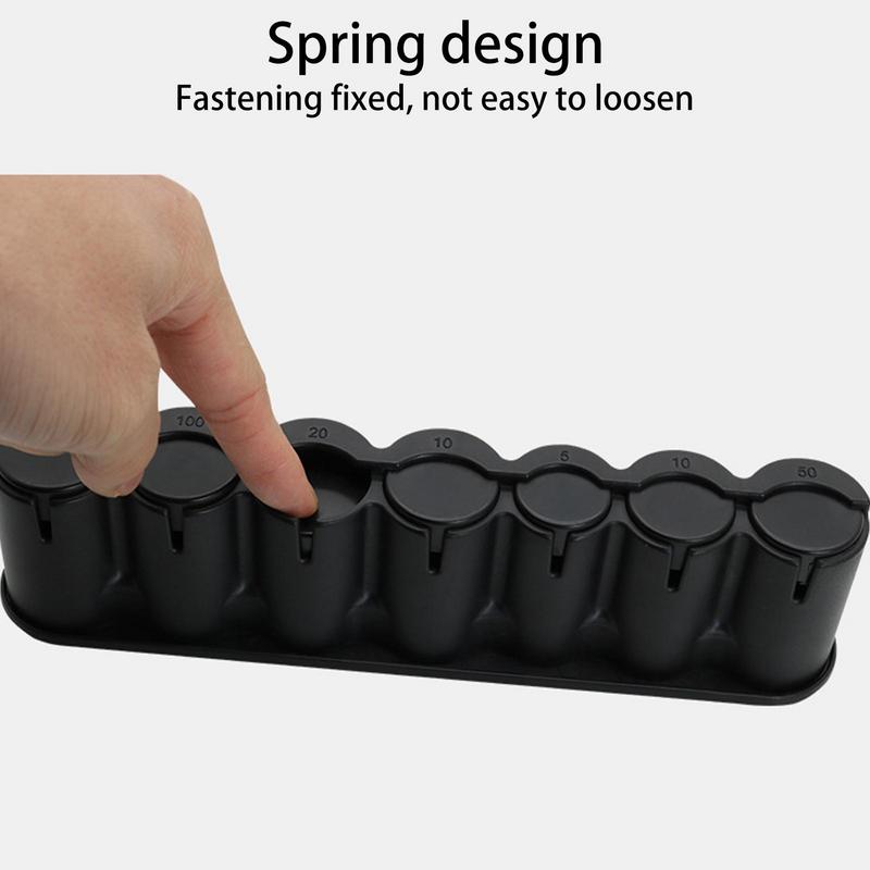 Euro Coin Storage Box Coin Storage Tray Dustproof Portable Spring Design Container Coin Holder Case For Car Truck Van Sorter Box