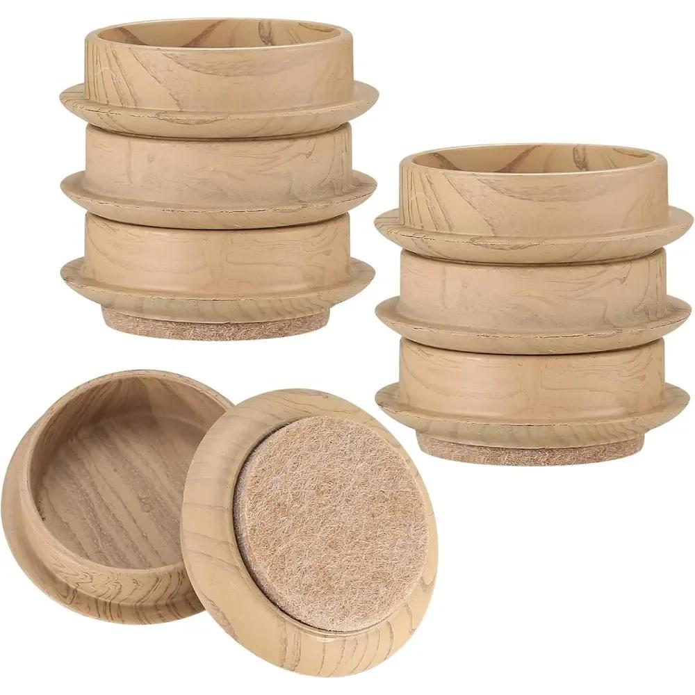 Chair Foot Cover 2/4/6/8 PCS Diagonal Leg Floor Protectors Wooden Circles Felt Pads Furniture Table Feet Protect Floors