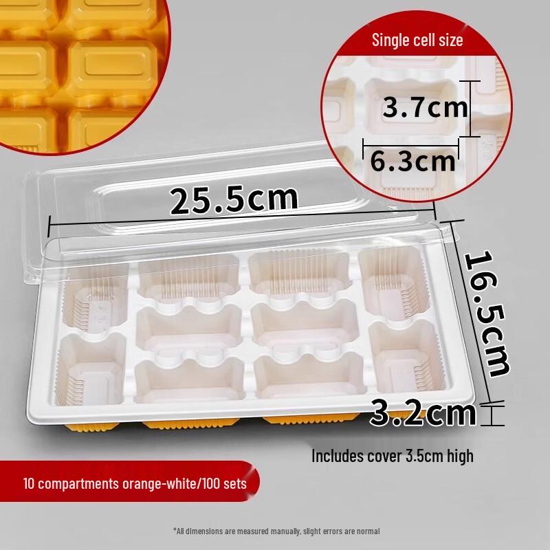 

Одноразовый пластиковый контейнер на 10 отделений для пельменей и еды на вынос с крышкой