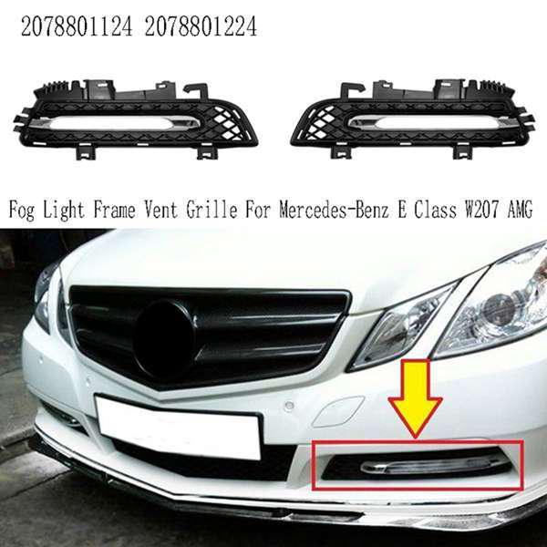 Pair of Fog Light Grille Covers for Mercedes-Benz C-Class