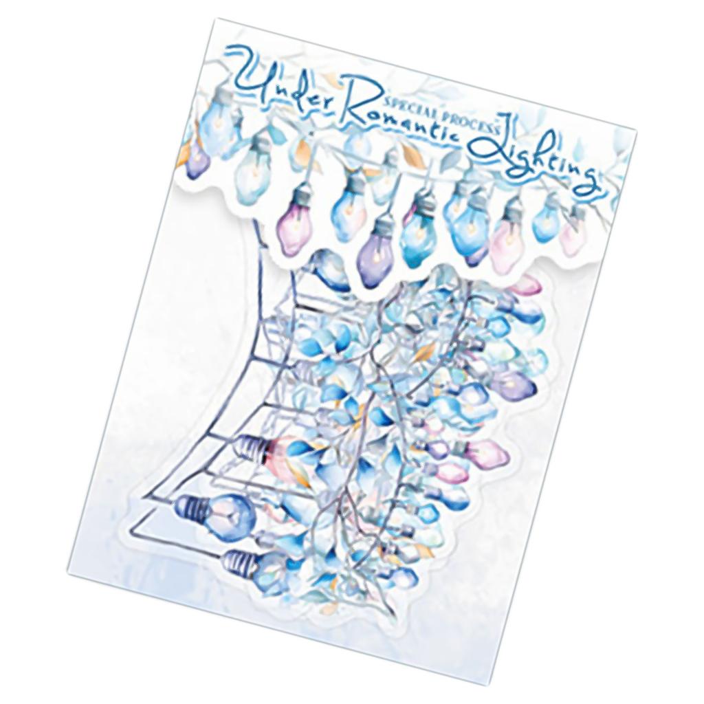 Colorful PET Sticker Shell Like Glow Stickers With Color Flower For Diy Diary Album Scrapbooking