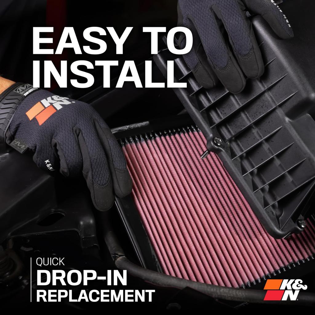 Engine Air Replacement Filter for K&N Filter High-Performance, Premium, Washable, 2017-2019 Chevrolet/GMC/Cadillac/Buick (Blazer, Traverse, Acadia,