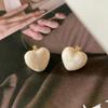 Zinc Zinc Alloy Elegant Simple Women Jewelry Enamel Stud Earrings Korean Style Earrings Heart Ear Buckle