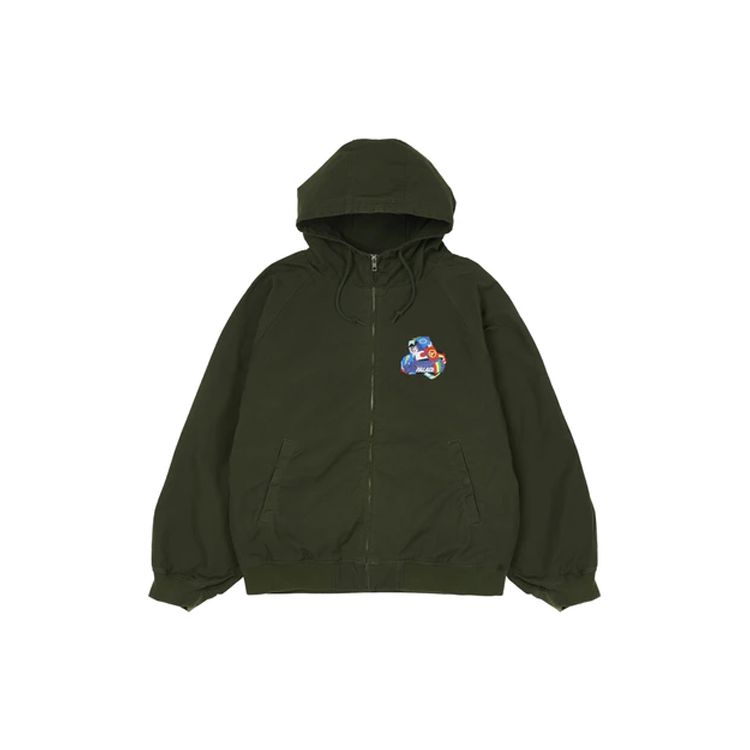 Palace Tri-Flag Hooded Jacket Unisex Outerwear Green P20JK108