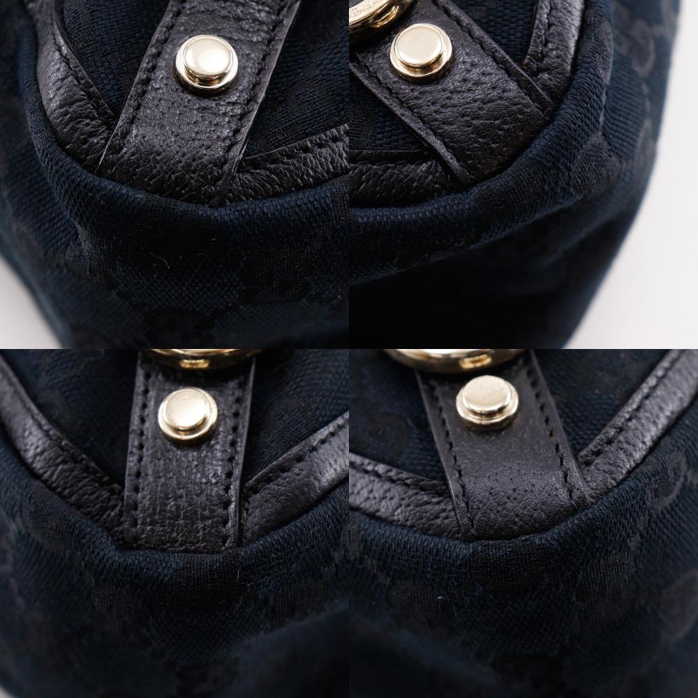 GUCCI Abbey Handbag 130739 Tote Bag black GG canvas Women Used