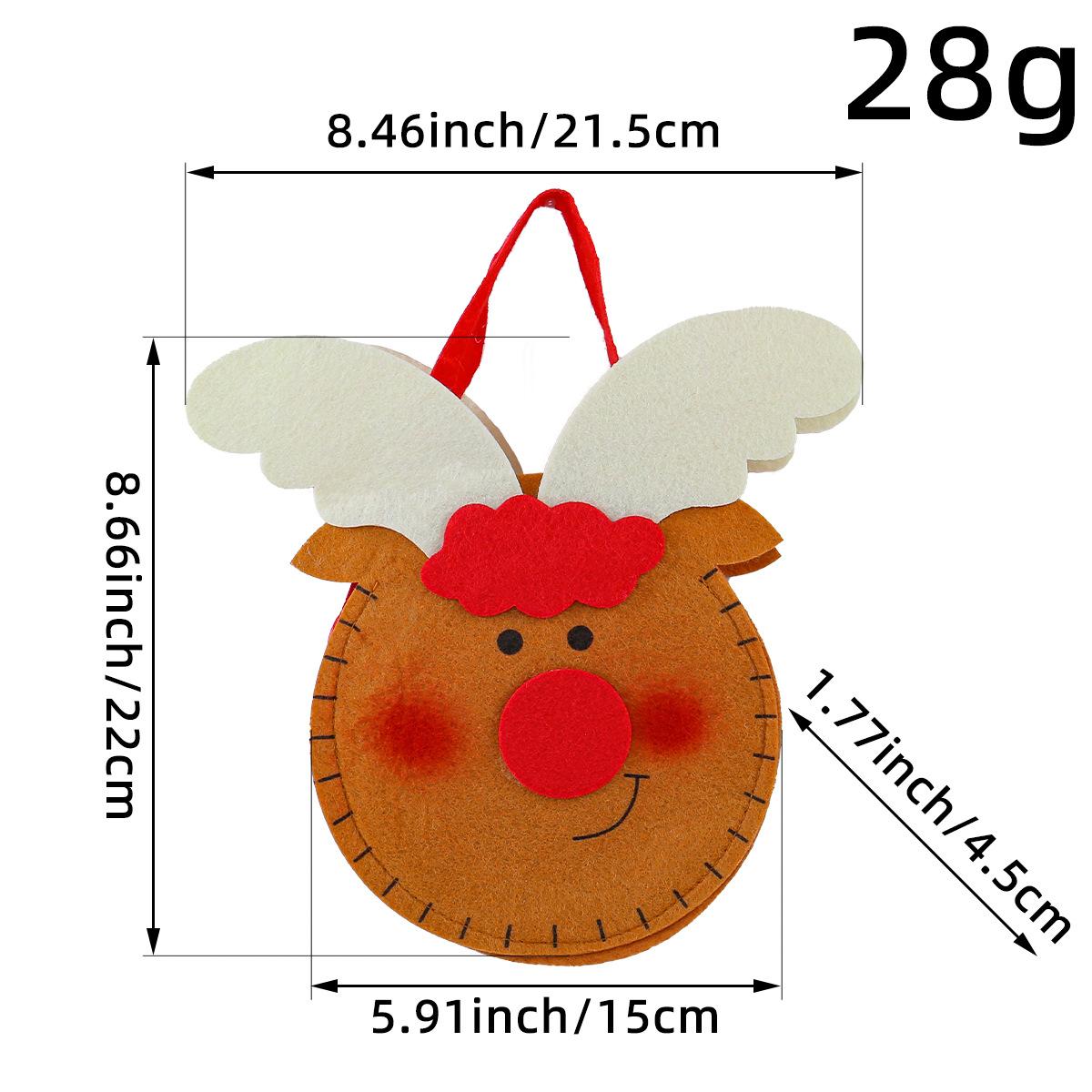 

Рождественские украшения Нетканая сумочка Подарочная новая подарочная сумка Детская конфета Яблоко Рождественская елка 18*4.5*20.5CM