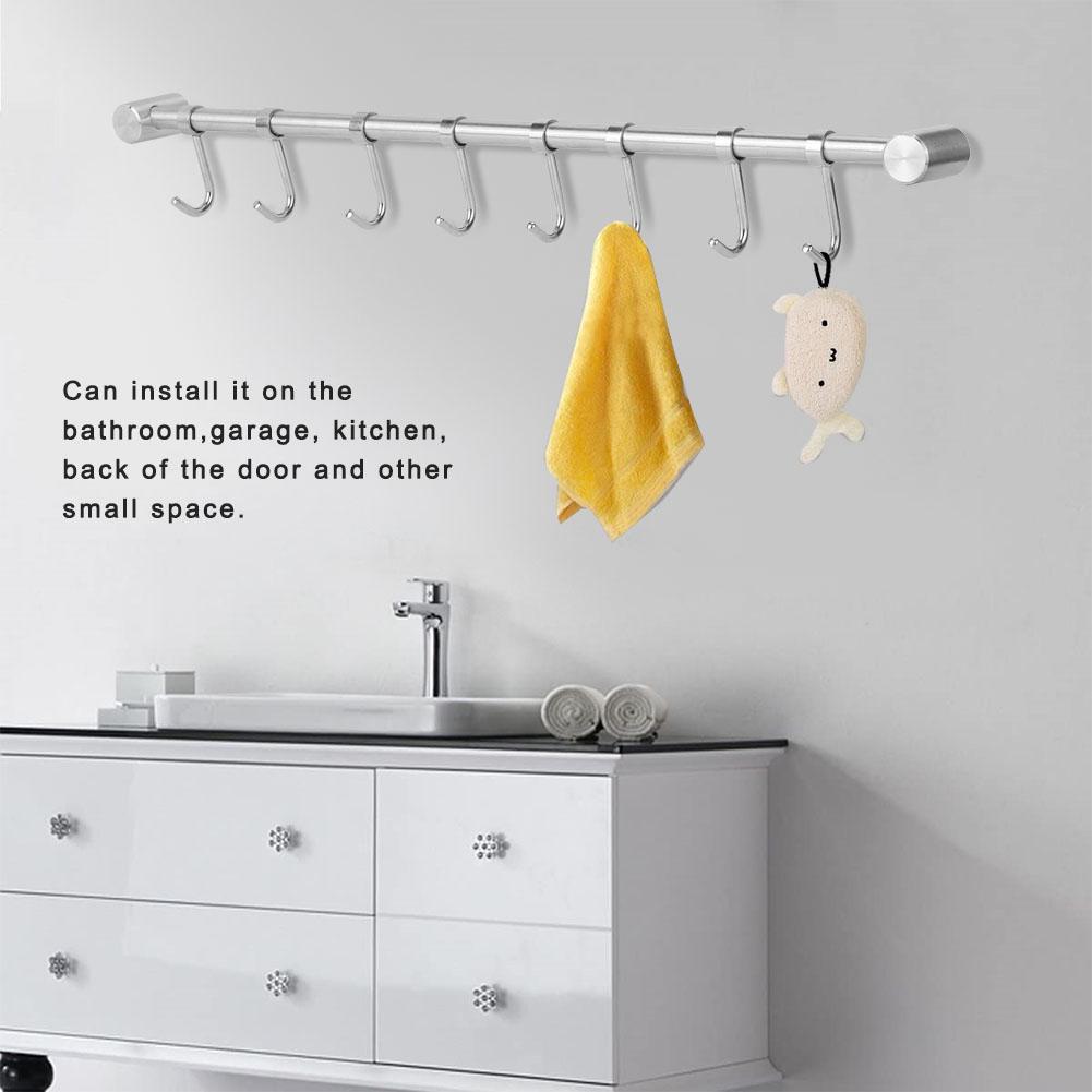 Stainless Steel Wall Hook Hanger Coat Robe Towel Hat Clothes Rack for Kitchen Bathroom