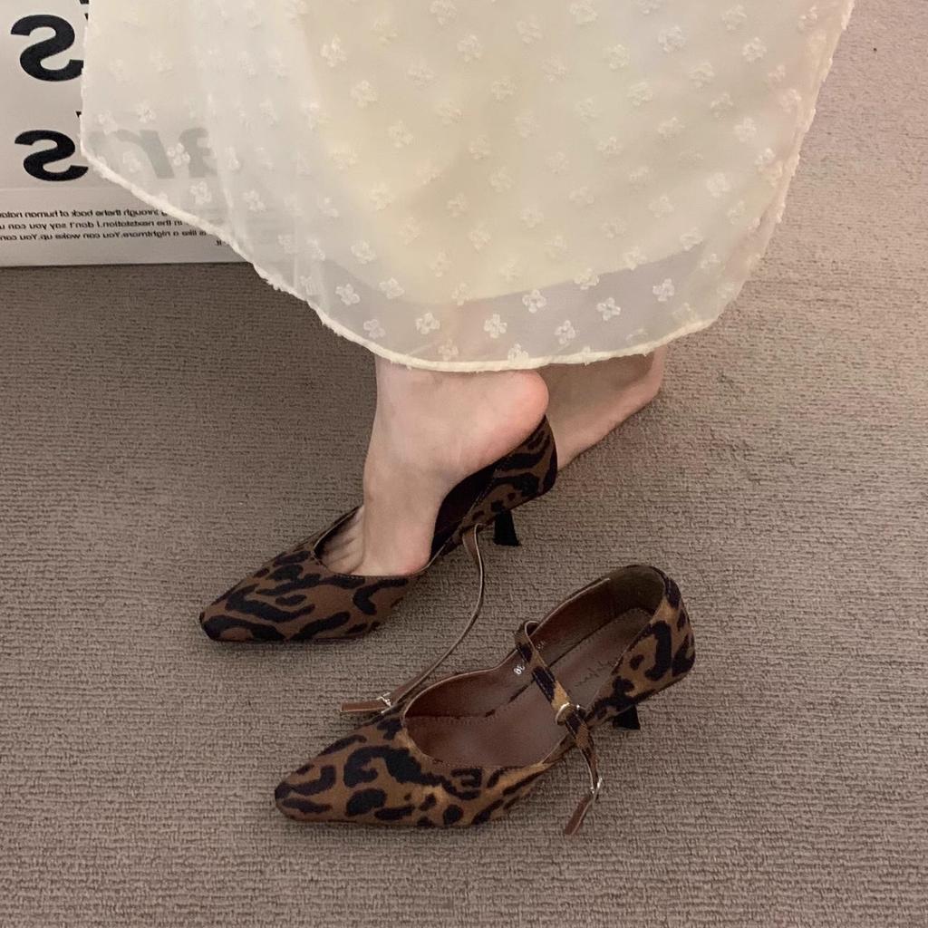 High heels college style Mary Jane shoes light mouth stiletto temperament pointed elegant British fashion