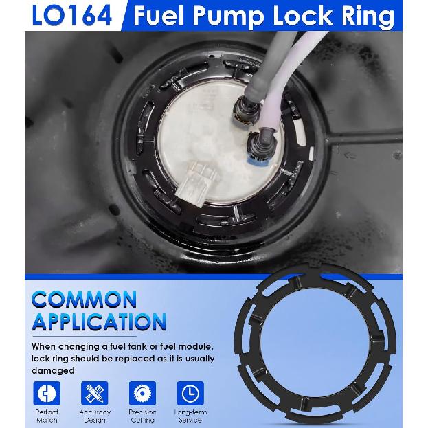 LO164 Fuel Pump Lock Ring, Fuel Tank Sending Unit Locking Ring Replacement for Buick Cadillac Chevrolet Dodge Ford GMC Hummer Isuzu Jeep Lincoln