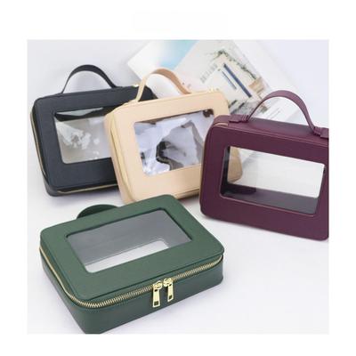 New Fashion Large Capacity Waterproof Leather Cosmetic Travel Bag for Women