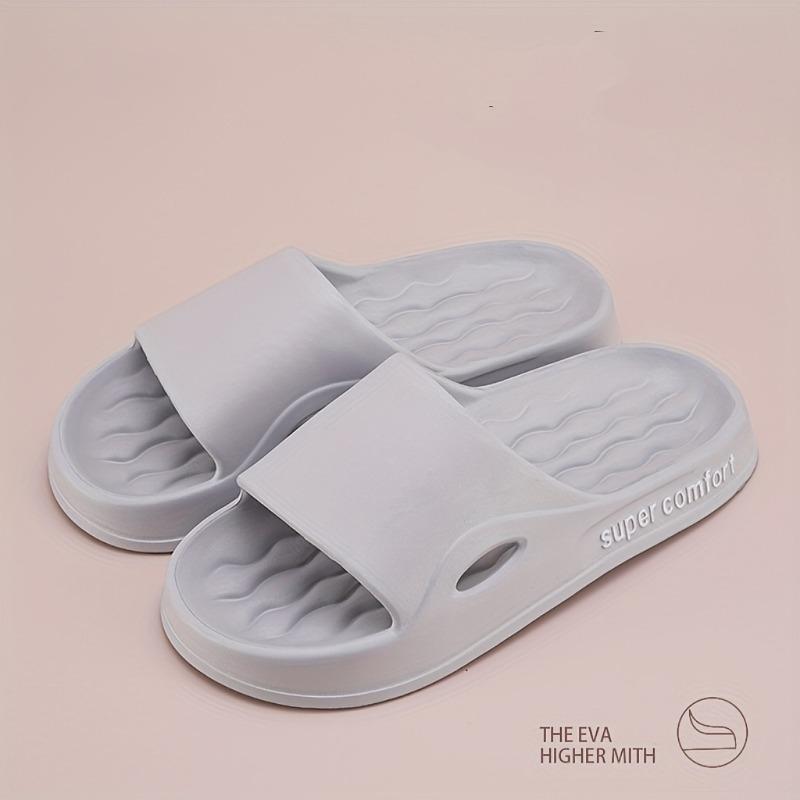 Letter Printed Anti Slip Slippers - Casual Open Toe Comfortable Shoes - Soft Sole, Quick Drying, Perfect for Indoor Family Relaxation