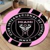 Inter Miami CF Round Area Rug,Carpet Rug for Living Room Bedroom Sofa Playroom Decor,Non-slip Floor Mat