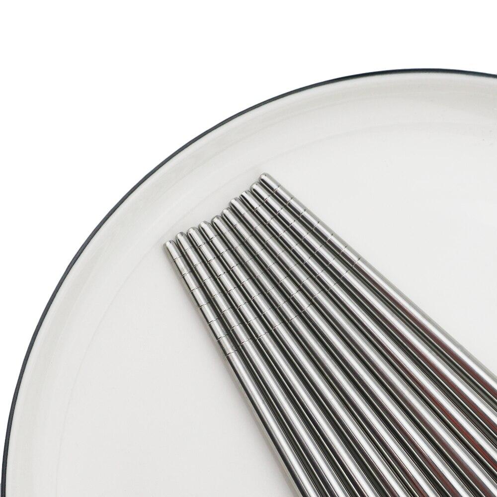 1 pár opakovaně použitelných hůlek 23 cm 18/10 hůlky z nerezové oceli Nádobí Hůlky s protiskluzovou hlavou Nádobí Hůlky na jídlo