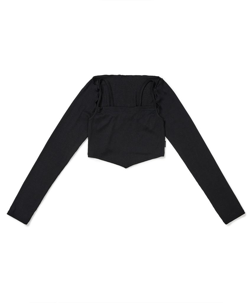 ZEROPLANET Helena Soft Layered Set [Black]