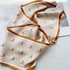 Hangzhou silk mulberry silk scarf cute pony head versatile double-sided silk scarf thin and narrow scarf streamer
