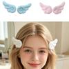 Soft Wing Hair Barrette Pair Set for Girls and Women, Decorative Hair Clip Accent for Photo Outfit and Everyday Styling