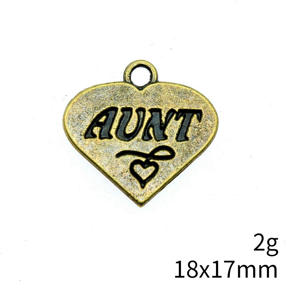 Gifts For Women Charms Bulk Family Member Heart Tags Charms Pendant Souvenir Male Pendant