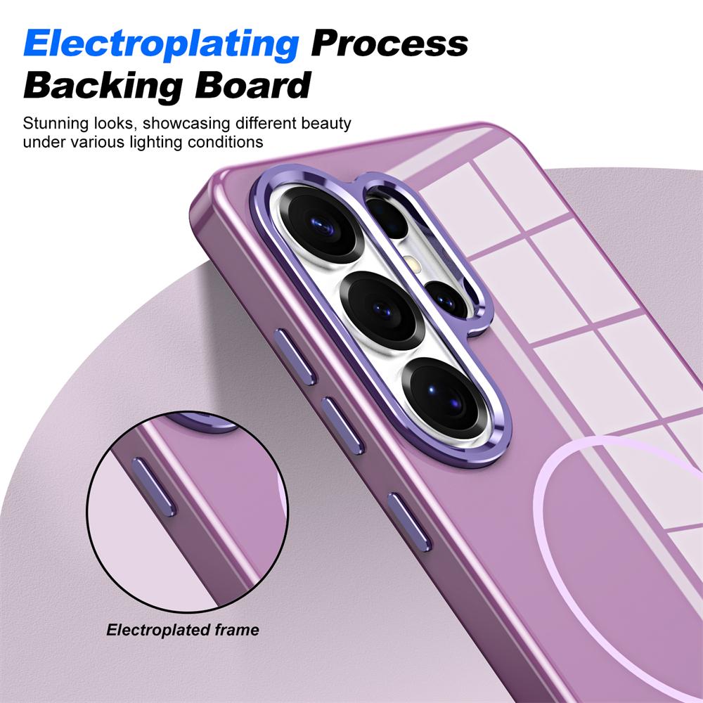 Hard PC Magnetic For Magsafe Case For Samsung Galaxy S26 Ultra S25 Plus S24 Ultra Wireless Charging Shockproof Cover