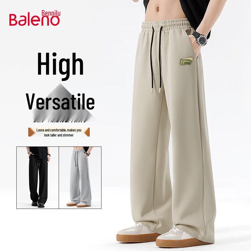

Baleno Men s Loose Fit Wide-Leg Trousers 2XL