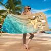 Ozean Elemente Strandtuch Schnelltrocknend Super Saugfähig Geeignet für Schwimmen Strandurlaub Pool Fitnessstudio Sommergeschenk für Freunde