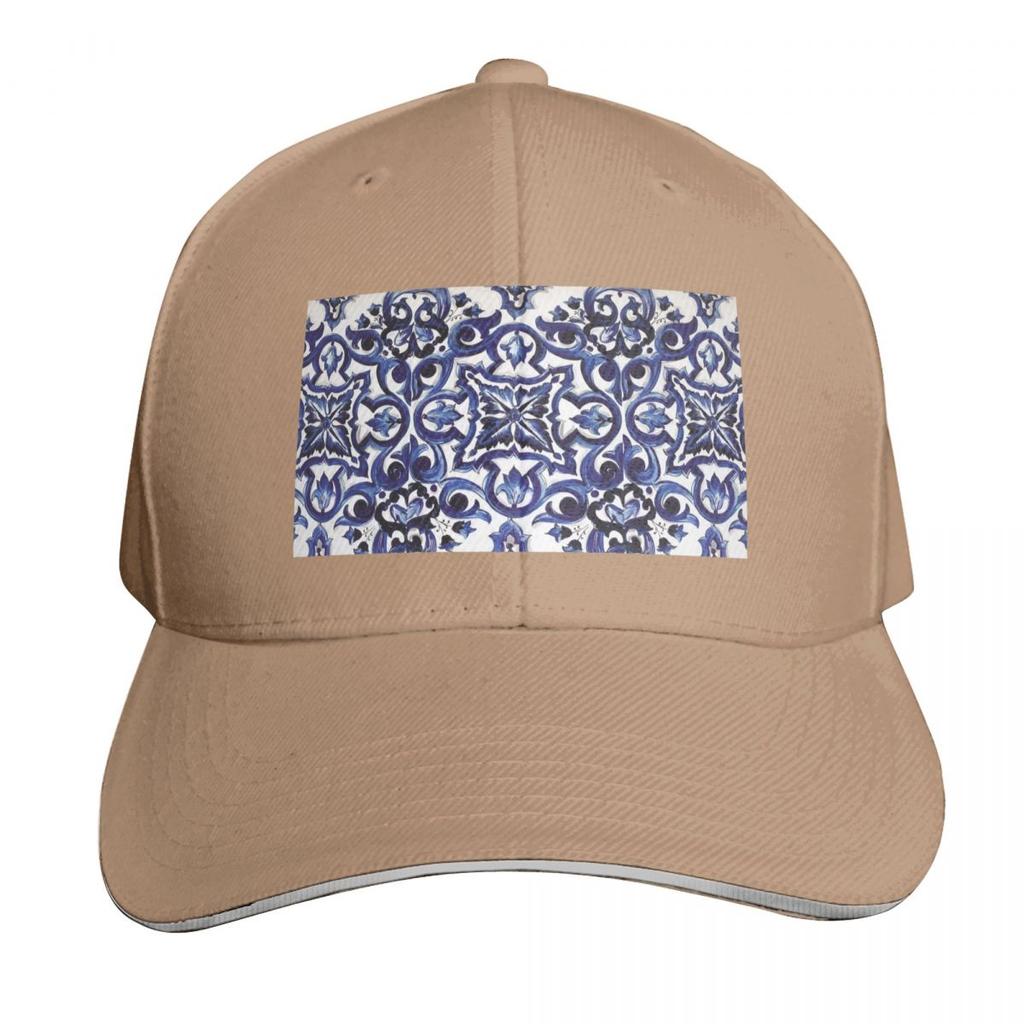 Mediterranean Sicilian Tile Cap Fashion Casual Baseball Caps Adjustable Hat Hip Hop Summer Unisex Baseball Hats Polychromatic