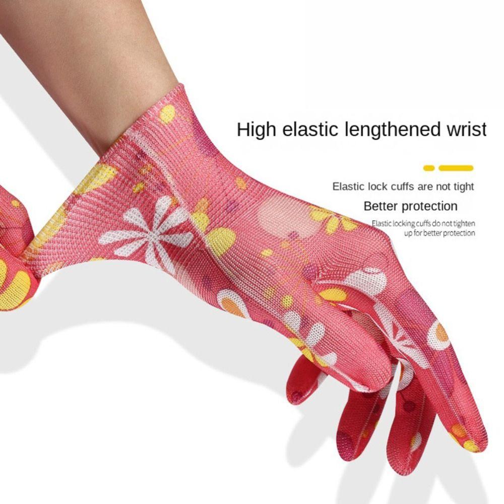 1Pair Nylon Planting Labor Gloves Labor Protection Women Work Gloves Gardening Gloves Workplace