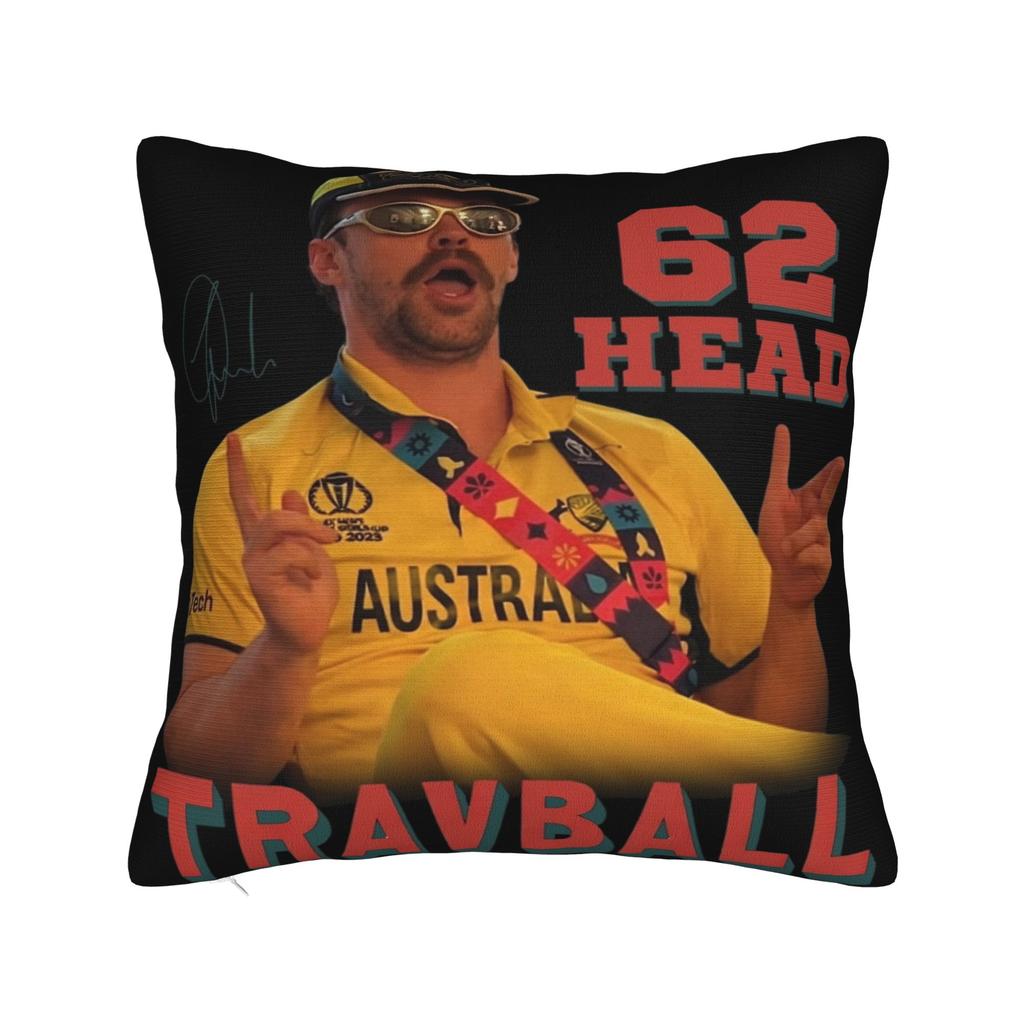 Travball Travis Head Kissenbezüge Merch Bedruckter Kissenbezug Deko Kissenhülle Schlafzimmer Mehrere Größen