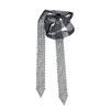 Exaggerated Shiny Multi-row Rhinestones Long Fringed Collarbone Chain Female Internet Celebrity Personality Neckband Black Retro Necklace
