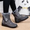 Waterproof Platform Snow Boots for Women Faux Fur Short Plush Ankle Boots Woman Plus Size Non-Slip Winter Shoes Female 44