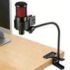 Flexible 360 Degree Rotatable Gooseneck Arm Stand Heavy Duty Clamp Microphone Holder for Podcast Video Streaming