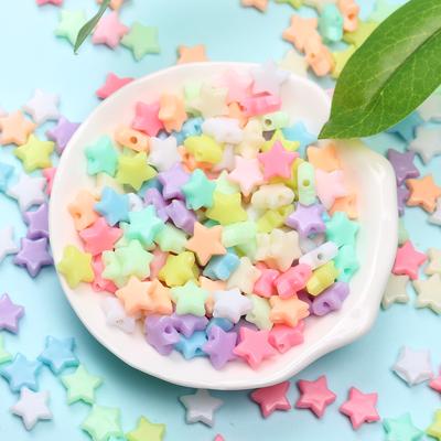 Ručně vyráběné korálky 200 ks DIY Macaron barva Šperky Doplňky Náramek Náhrdelník Ručně vyráběné materiály Módní Krémová Pěticípá hvězda