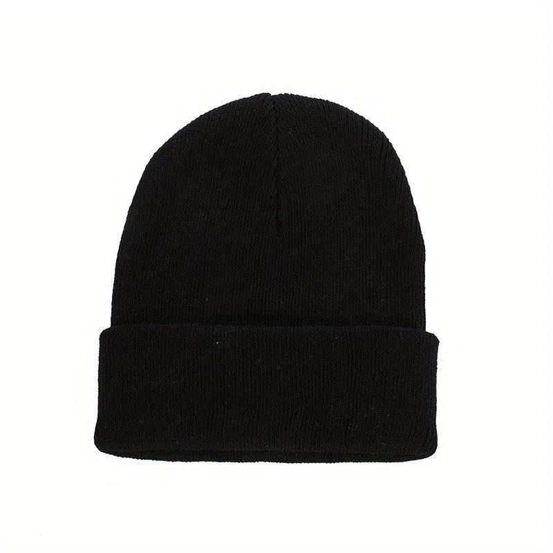 Unisex Beanie Hat Casual Beanie for Men & Women Warm Soft Knitted Hat Stylish Plain Daily Winter Hat, Christmas Gift