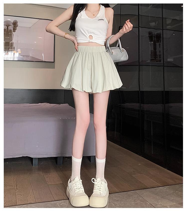White Cloud High-Waist Slim Puffy Lantern Skirt 2024