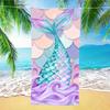 1-Pack Mermaid Tail Beach Towel - Quick-Dry Polyester, Lightweight & Comfortable for Surfing, Swimming, Yoga  Vibrant Underwater