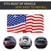 American Flag Front License Plate For Women Car Vanity Plates Decorative Aluminum Metal Cute Novelty License Plate Cover For Men 6X12 Inch (4 Holes)
