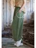 Ramie Distressed Cotton-Linen Women's Retro Lantern Pants