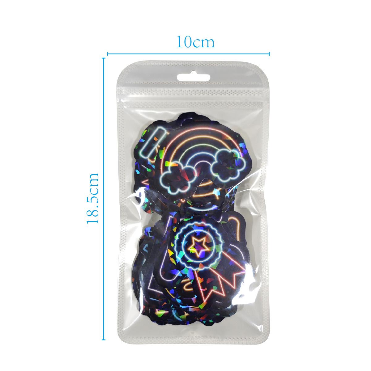 

Laser Neon Stickers 100 Outdoor Water Cup Computer DIY Trendy Decoration Creative Waterproof Neon Stickers