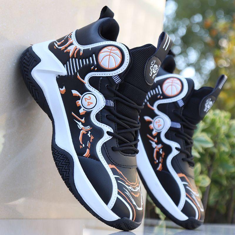 

Чоловічі баскетбольні кросівки високі дихаючі чоловічі кросівки для вулиці нековзні спортивні модні тенісні спортивні кросівки чоловічі Zapatillas чорні 38