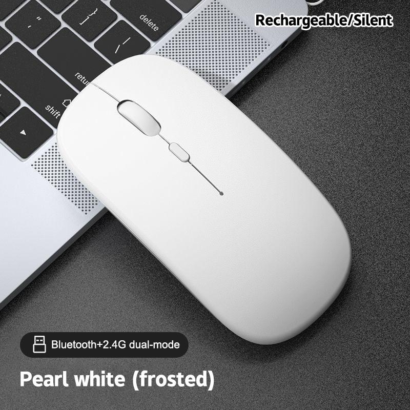 Portable Wireless Mouse Bluetooth-Compatible 2.4Ghz Dual Modes Computer Wireless Mice Mute For Pc Xiaomi Pad Laptop Macbook