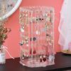 360 Degree Jewelry Display Rack Rotating Jewelry Storage Box Necklaces Rings Holder  Selling Show