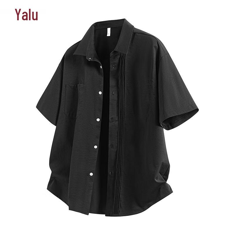 Yalu Men s Ice Silk Short-Sleeve Casual Shirt 2XL