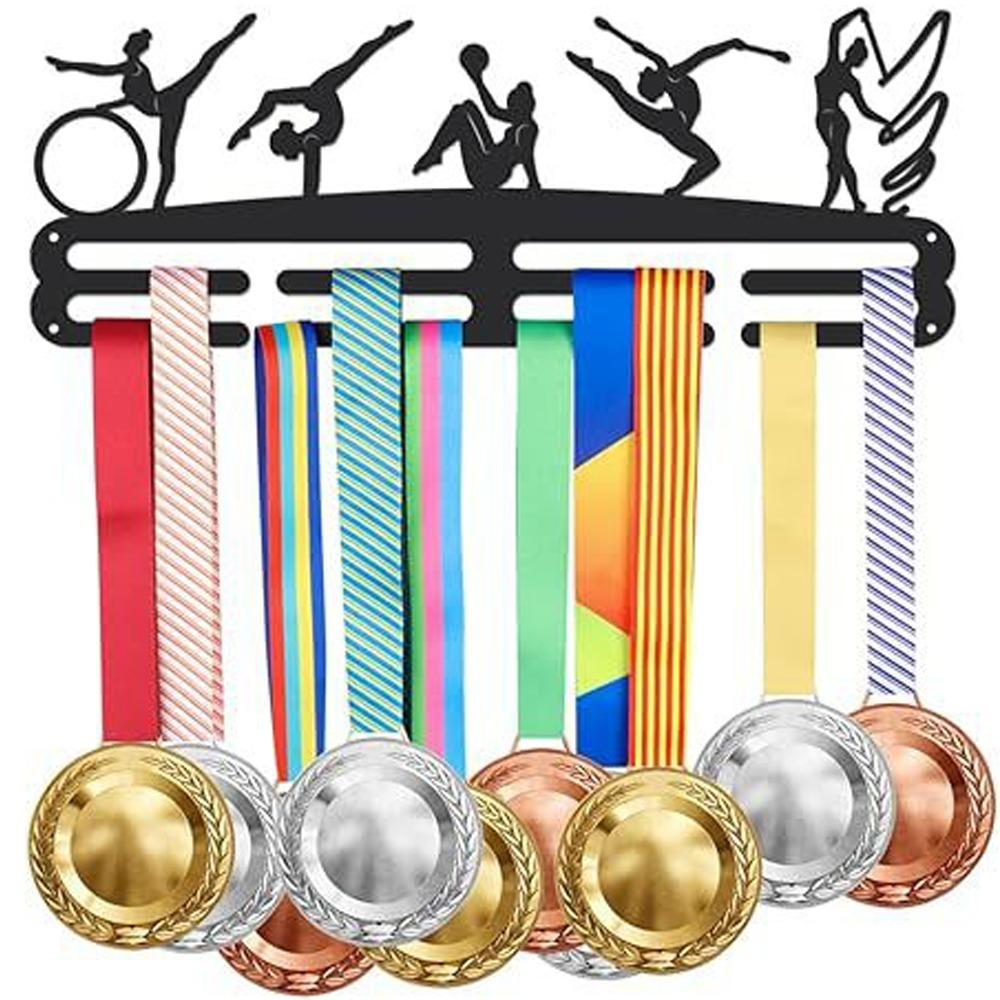 Black Medal Holder Iron Decor Awards Sports Medal Hanger Display  Home Style 3