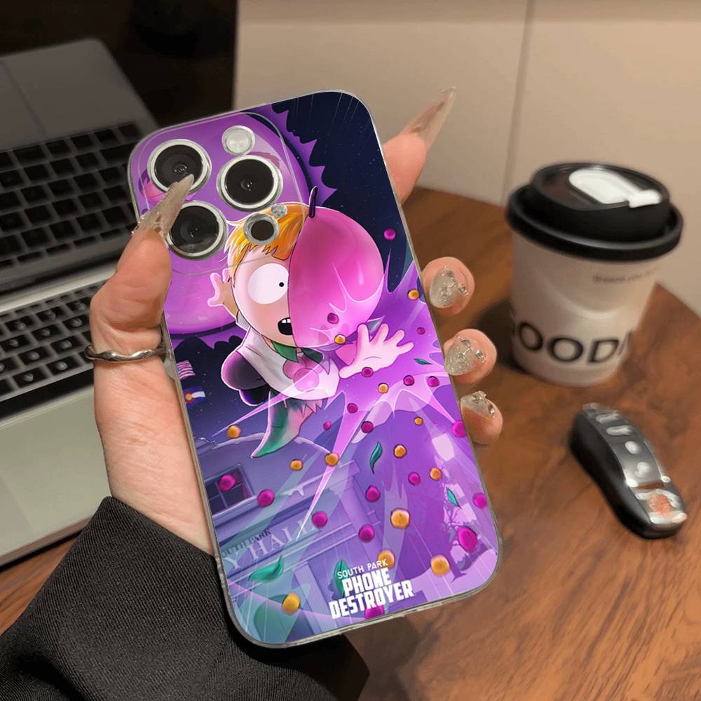 Classic S-south Cartoon P-Park Anime for iPhone 17 16 15 14 13 12 11 Pro Max Plus Transparent Soft TPU Phone Cover