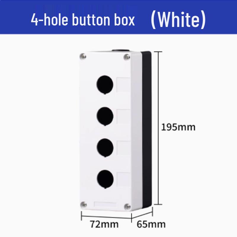 Strong Waterproof Magnetic Button Box: 1234-Position, Emergency Stop & Start Single Hole Control Switch.