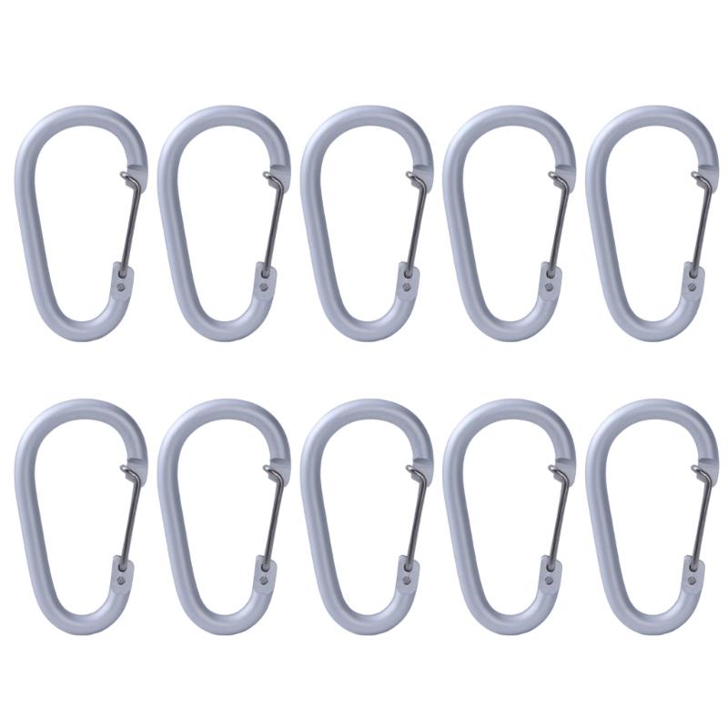 Aluminum Alloys Snap Spring Carabiner Clip for Backpacks Camping Hikings Fishing белый
