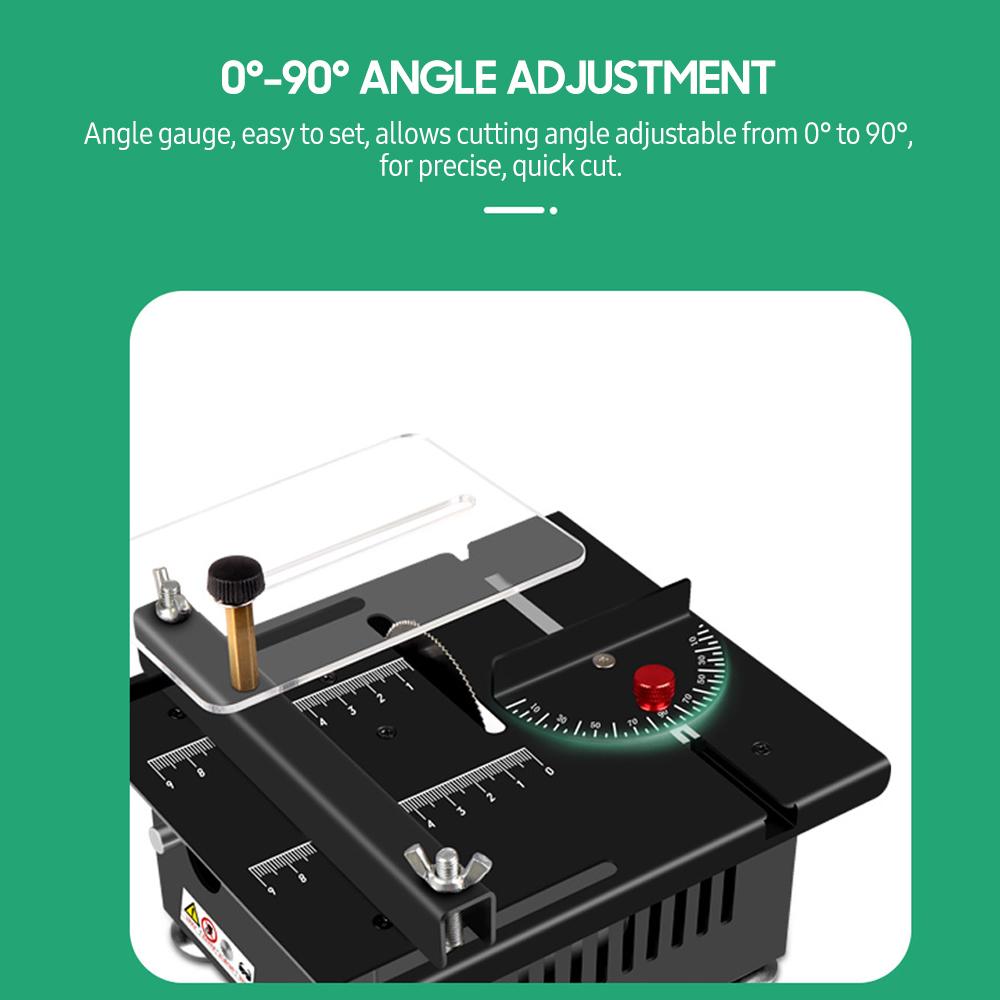 100W Desktop Saw Set Multi Functional Table Saw Mini Desktop Saw Cutter Electric Cutting Machine 16mm Cutting Depth Table Saw