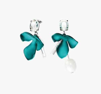 NUANCE Blossom 2 Turquoise, Earrings, Korean Premium Brand, Korean Jewelry, Koreanaccessories, Korean Style, KBeauty