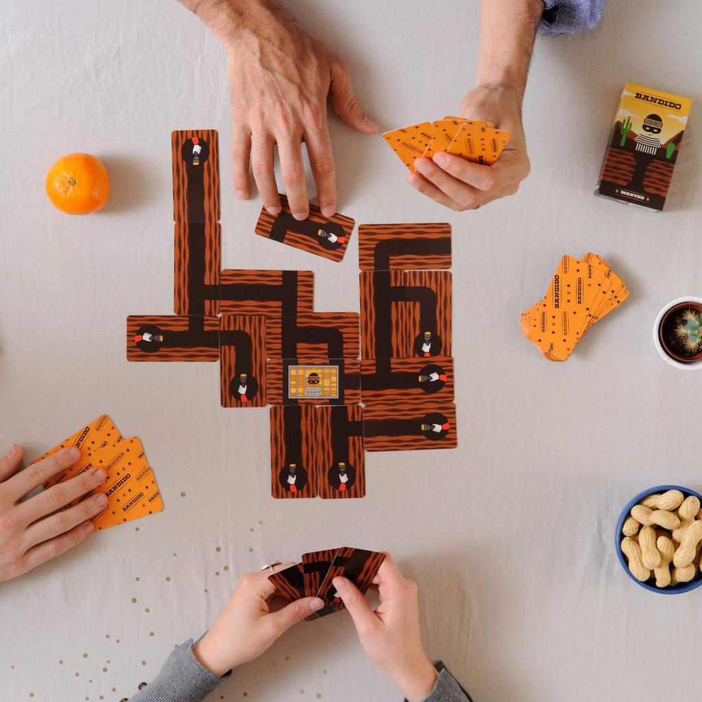 Portable Bandida Card Game: Travel Friendly Strategy Board Game, Cooperative Puzzle For 1-4 Players, Fun Family Party Game